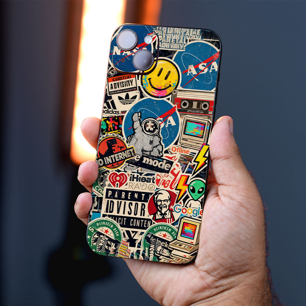 Pop Clash Sticker Collage Mobile Skins