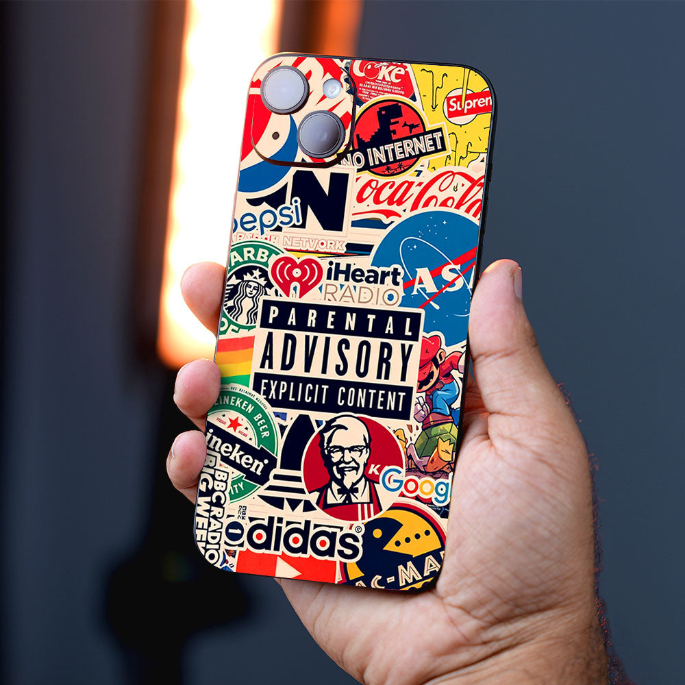 Pop Clash Sticker Collage Mobile Skins
