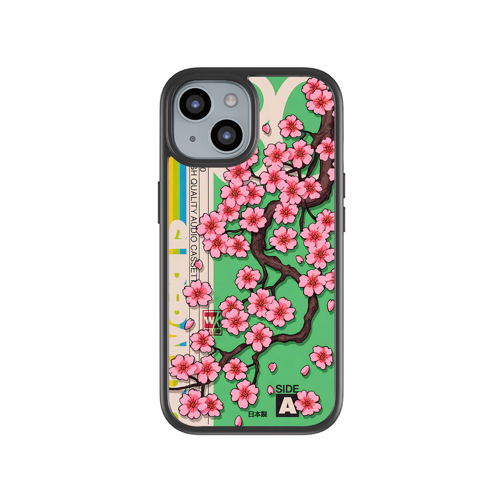 Retro Sakura Blossom Skin with Shockguard Armour Magsafe Case for Apple iPhone 15 Plus