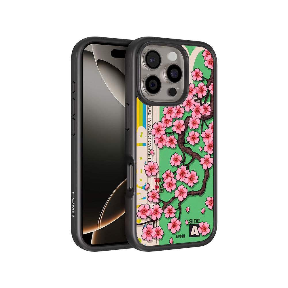 Retro Sakura Blossom Skin with Shockguard Armour Magsafe Case for Apple iPhone 16 Pro Max