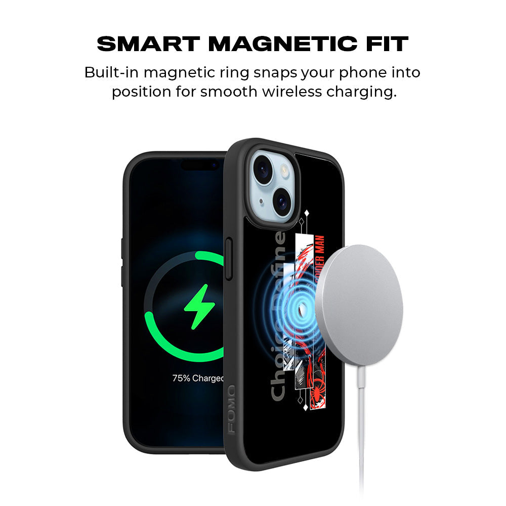 Spiderman Choices Defines Skin with Shockguard Armour Magsafe Case for Apple iPhone 15 Plus