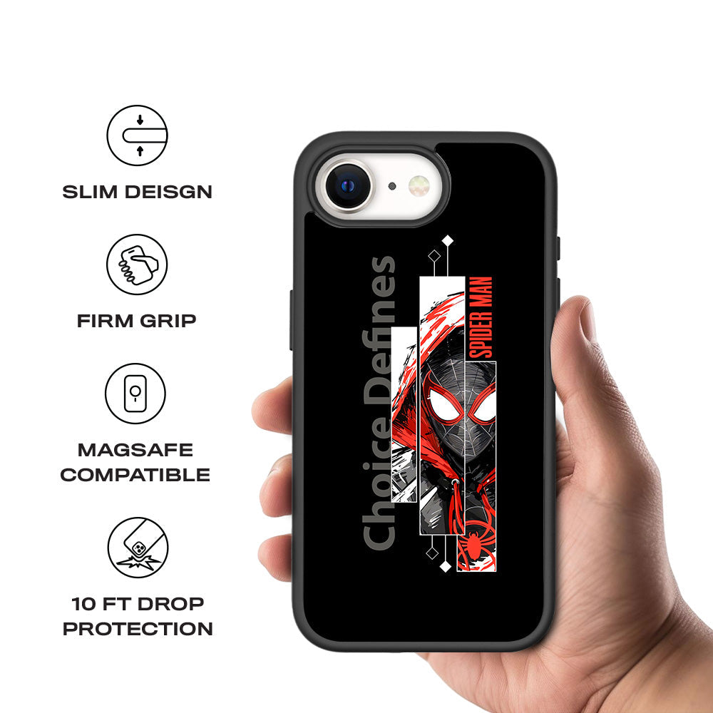 Spiderman Choices Defines Skin with Shockguard Armour Magsafe Case for Apple iPhone 16E