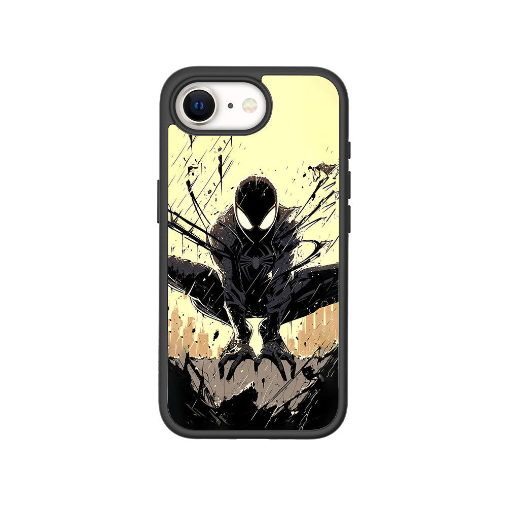 The Venomous Shadow in Black Silence Skin with Shockguard Armour Magsafe Case for Apple iPhone 16E