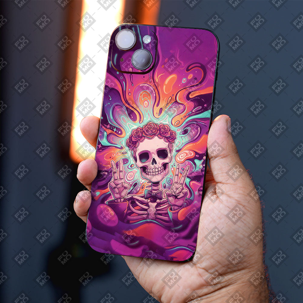 Psychadelic Skull Mobile Skins