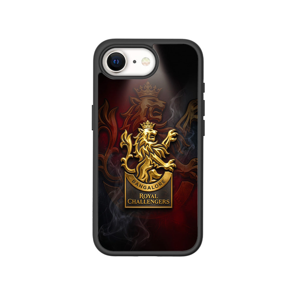 Royal Challengers Bangalore Golden Lion IPL Sports 3D Skin with Shockguard Armour Magsafe Case for Apple iPhone 16E