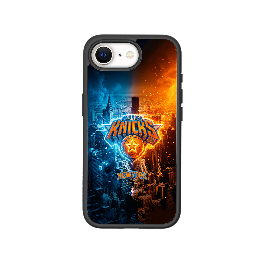 New York Knicks City Pride Sports 3D Skin with Shockguard Armour Magsafe Case for Apple iPhone 16E