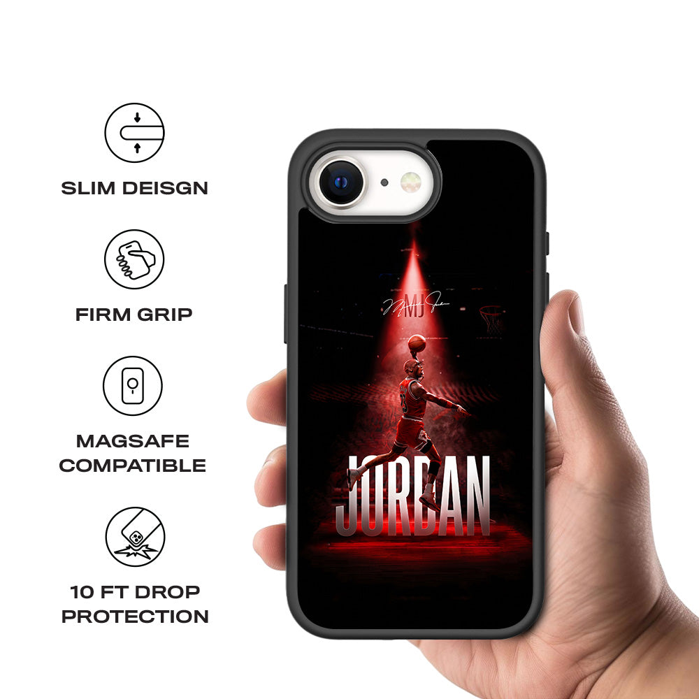 Jordan 23 Spotlight Basketball Sports 3D Skin with Shockguard Armour Magsafe Case for Apple iPhone 16E