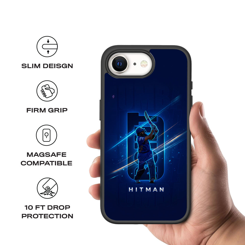 Rohit Sharma Hitman Cricket Sports 3D Skin with Shockguard Armour Magsafe Case for Apple iPhone 16E