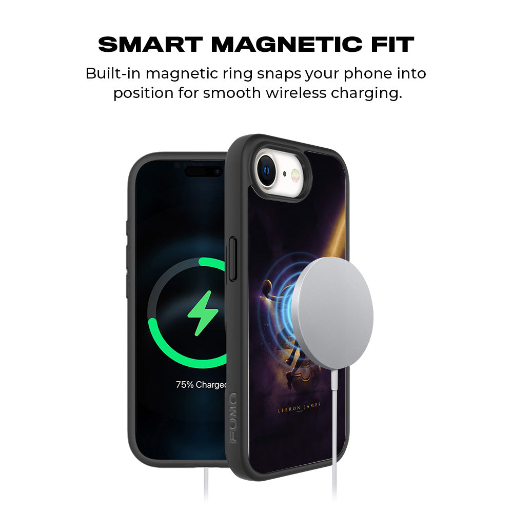 LeBron James King 23 Basketball Sports 3D Skin with Shockguard Armour Magsafe Case for Apple iPhone 16E