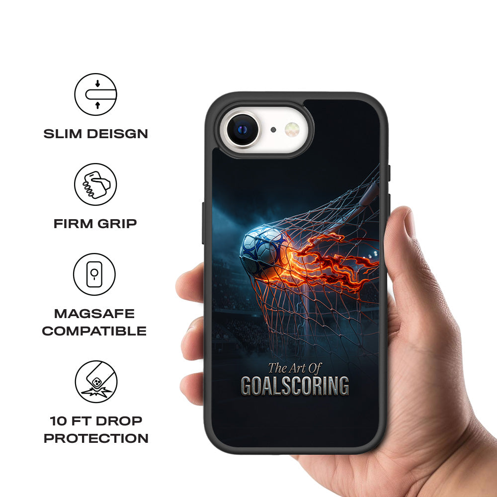 The Art of Goal Scoring Football Sports 3D Skin with Shockguard Armour Magsafe Case for Apple iPhone 16E