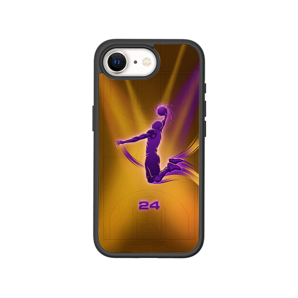 Purple Dunk 24 Sports 3D Skin with Shockguard Armour Magsafe Case for Apple iPhone 16E