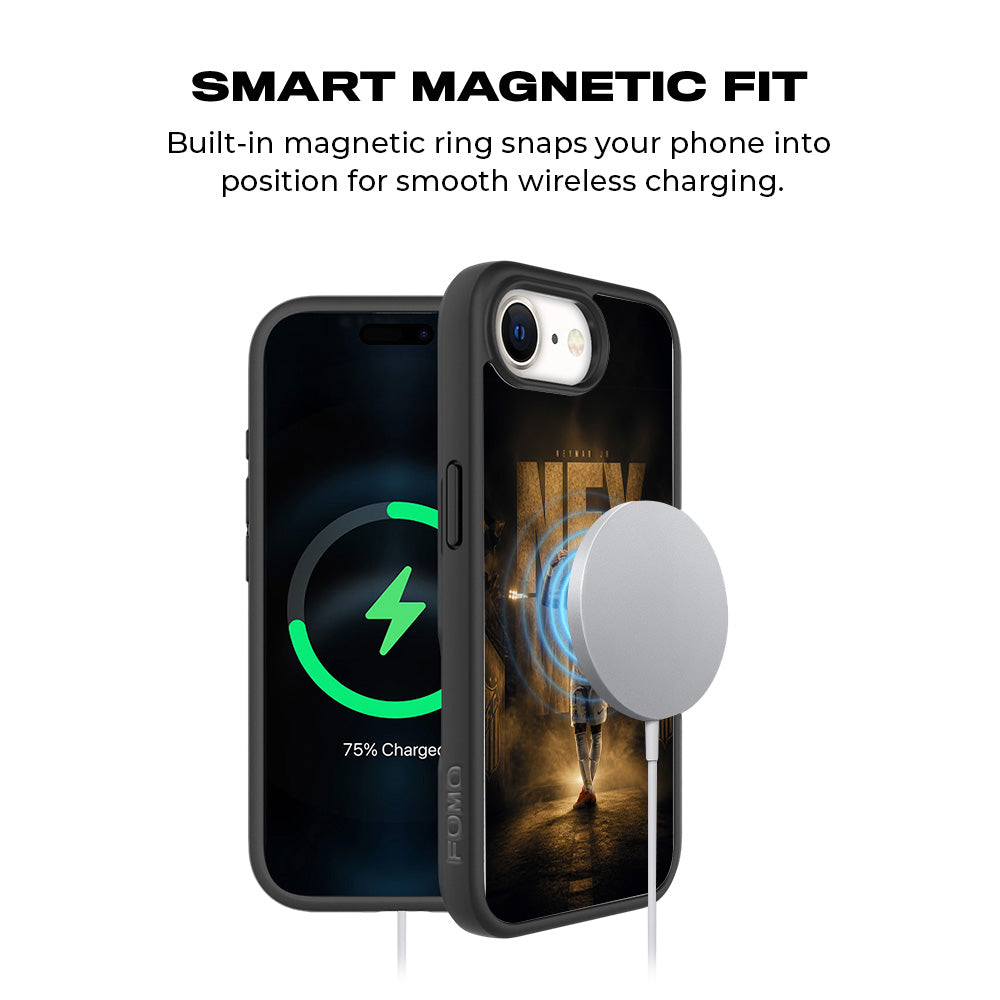 Ney Magic Football Sports 3D Skin with Shockguard Armour Magsafe Case for Apple iPhone 16E