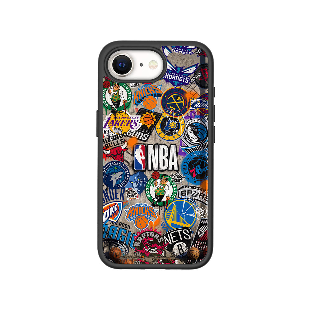 NBA Sticker Style Sports 3D Skin with Shockguard Armour Magsafe Case for Apple iPhone 16E