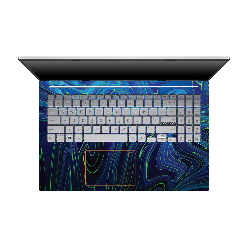 Cobalt Liquid Design Asus VivoBook 15 X1504VA Laptop Skin