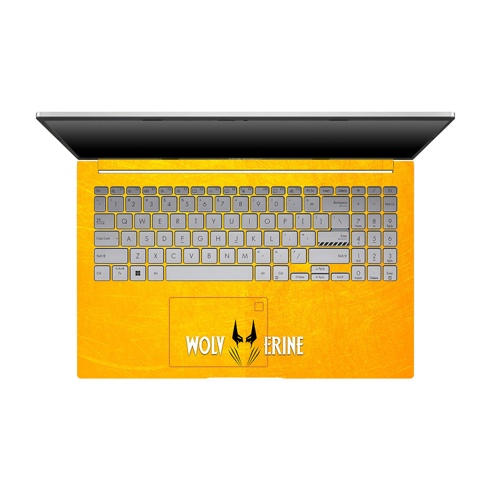 Wolverine with Yellow Background Asus VivoBook 15 X1504VA Laptop Skin