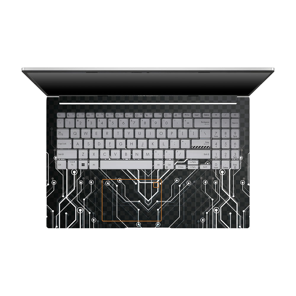 Black Digital Circuit Asus VivoBook 15 X1504VA Laptop Skin