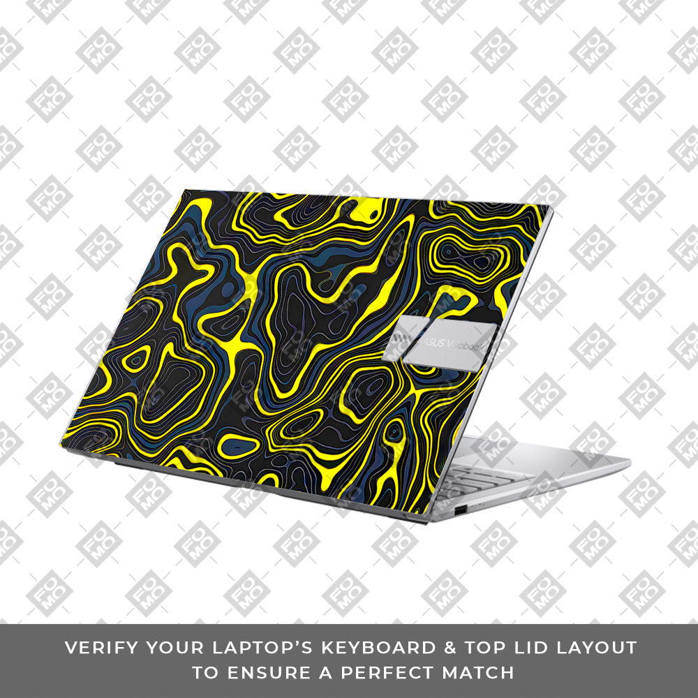Neon Lava Contours Asus VivoBook 15 X1504VA Laptop Skin