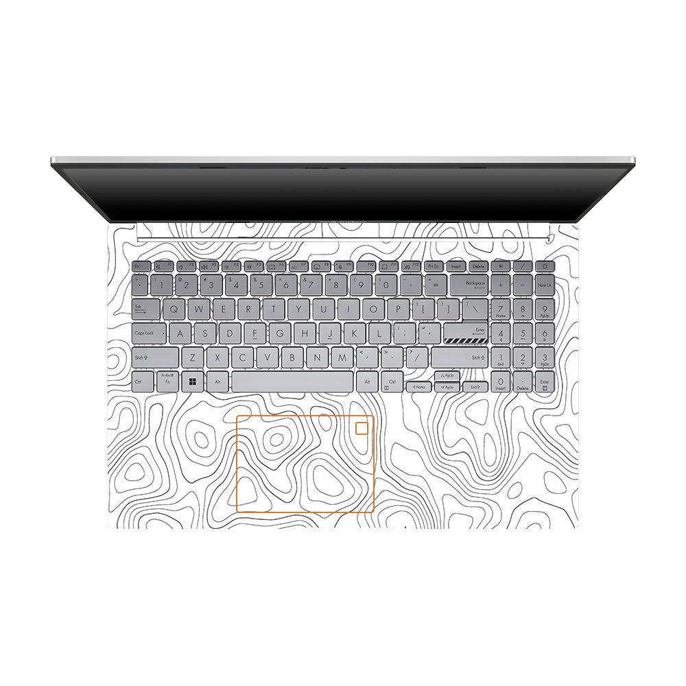 White Contour Design Asus VivoBook 15 X1504VA Laptop Skin