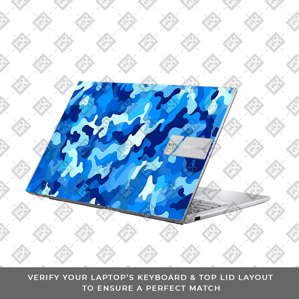 Arctic Blue Camo Pattern Asus VivoBook 15 X1504VA Laptop Skin