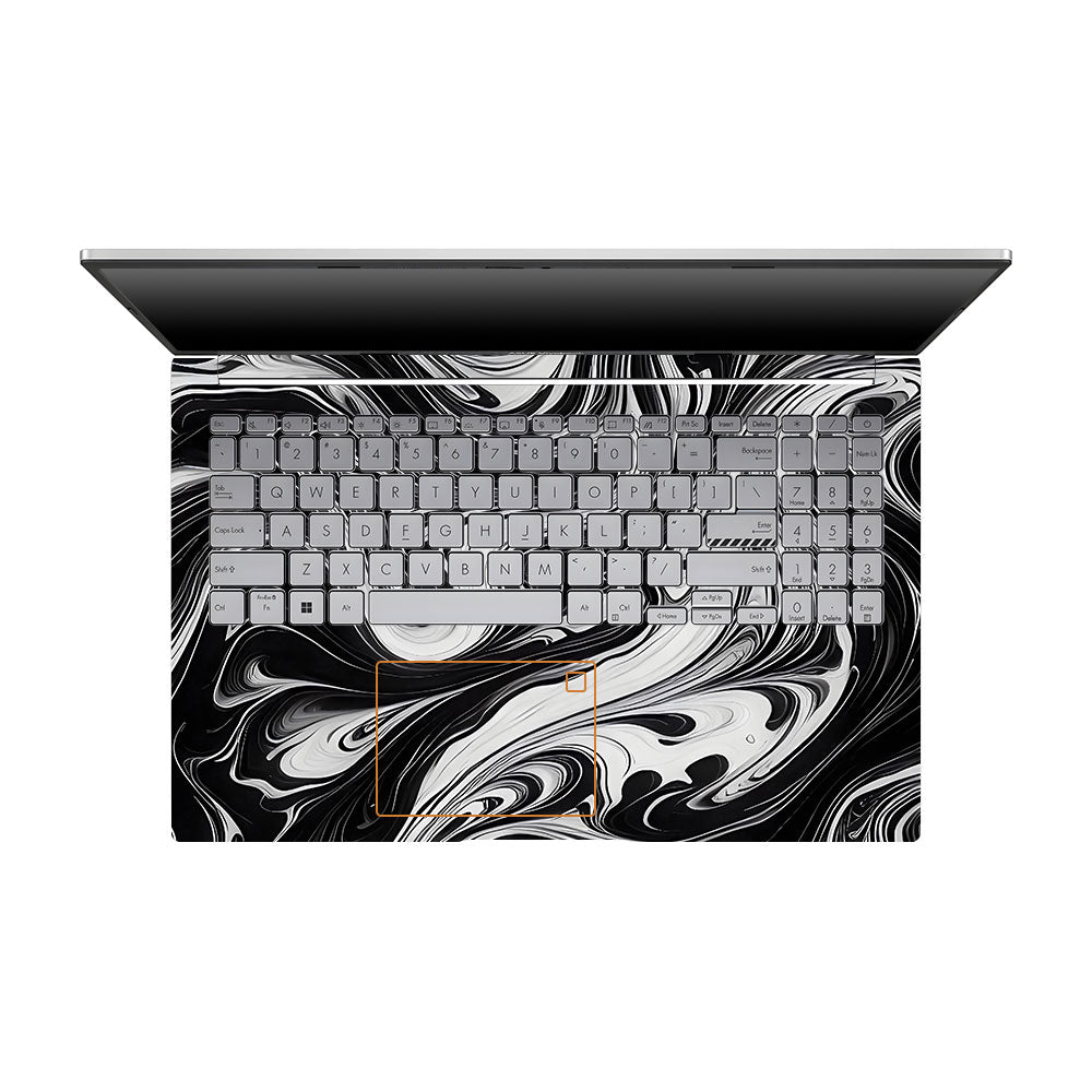 Black and White Marble Asus VivoBook 15 X1504VA Laptop Skin