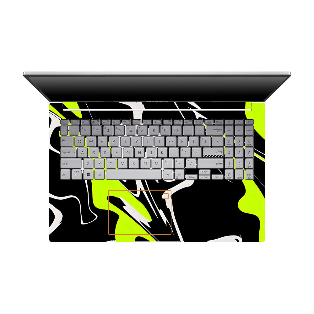 Neon Green and Black Patterns Asus VivoBook 15 X1504VA Laptop Skin