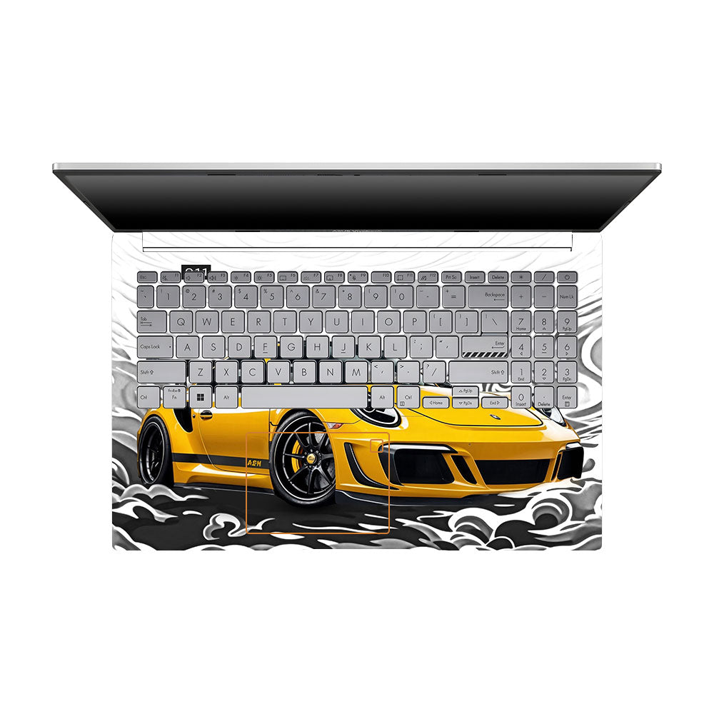 Porsche 911 Yellow Blaze Asus VivoBook 15 X1504VA Laptop Skin