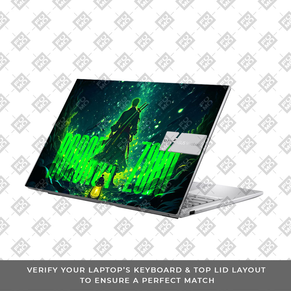 Roronoa Zoro Green Fury Asus VivoBook 15 X1504VA Laptop Skin