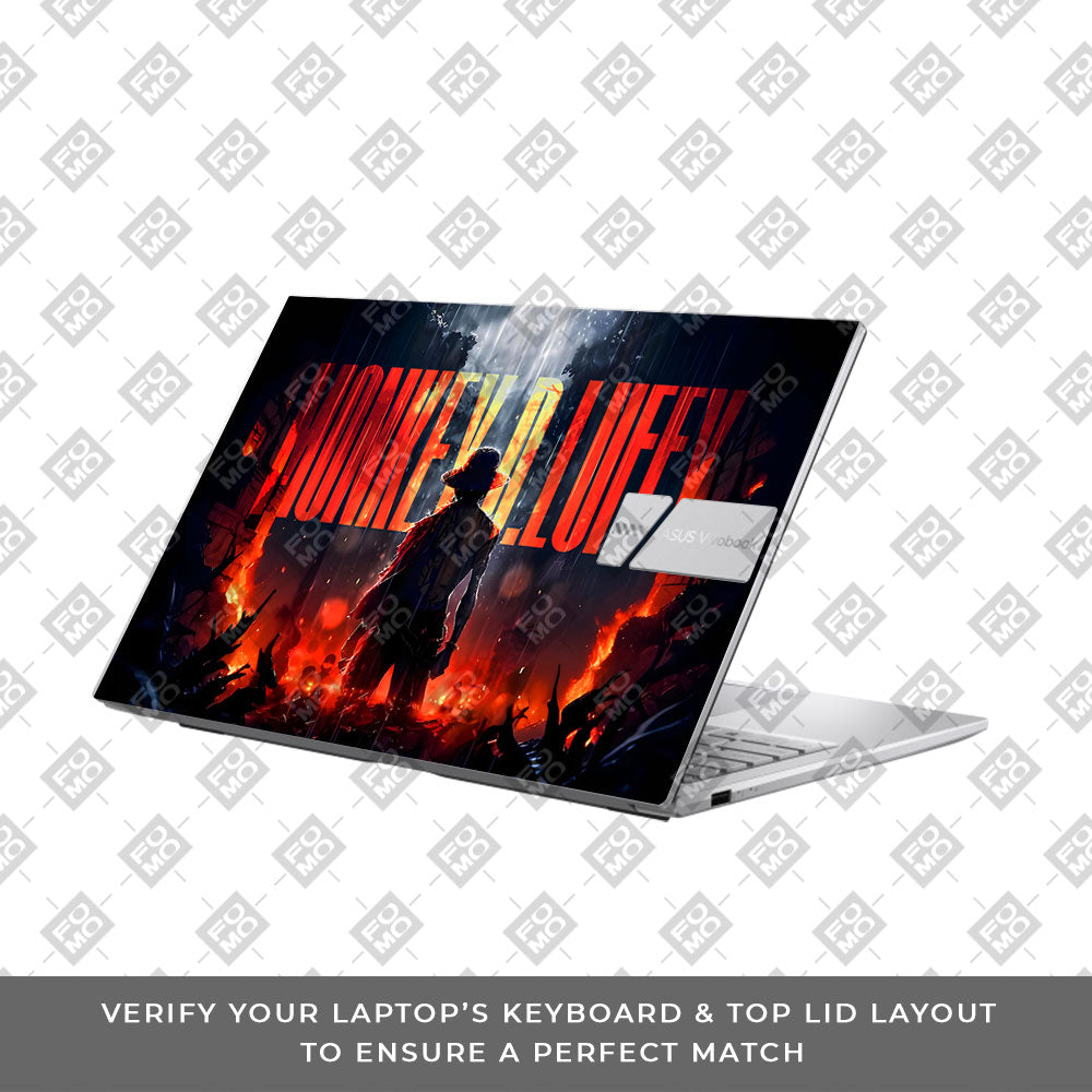 Monkey D. Luffy Blazing Red Asus VivoBook 15 X1504VA Laptop Skin