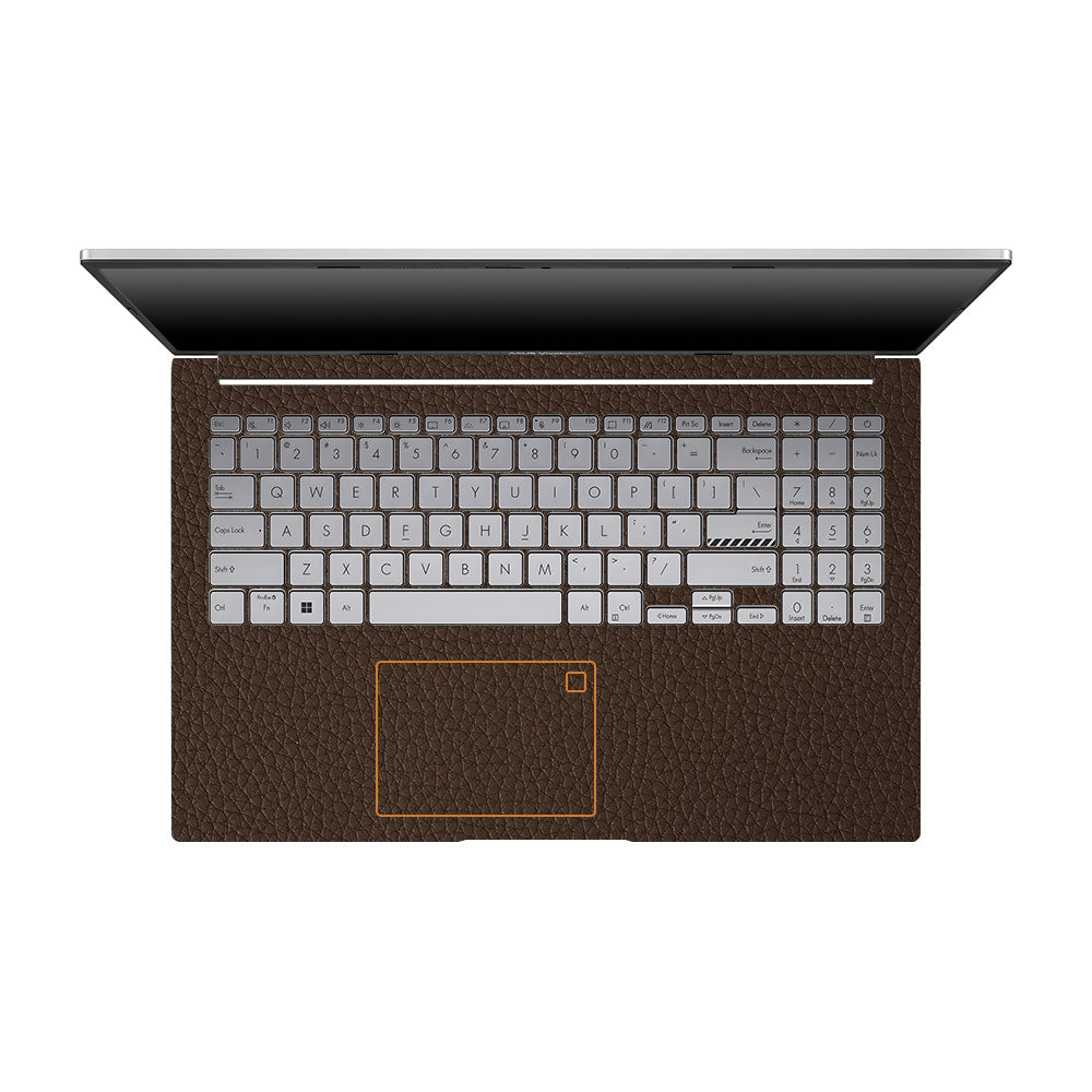 Textured Brown Leather Asus VivoBook 15 X1504VA Laptop Skin