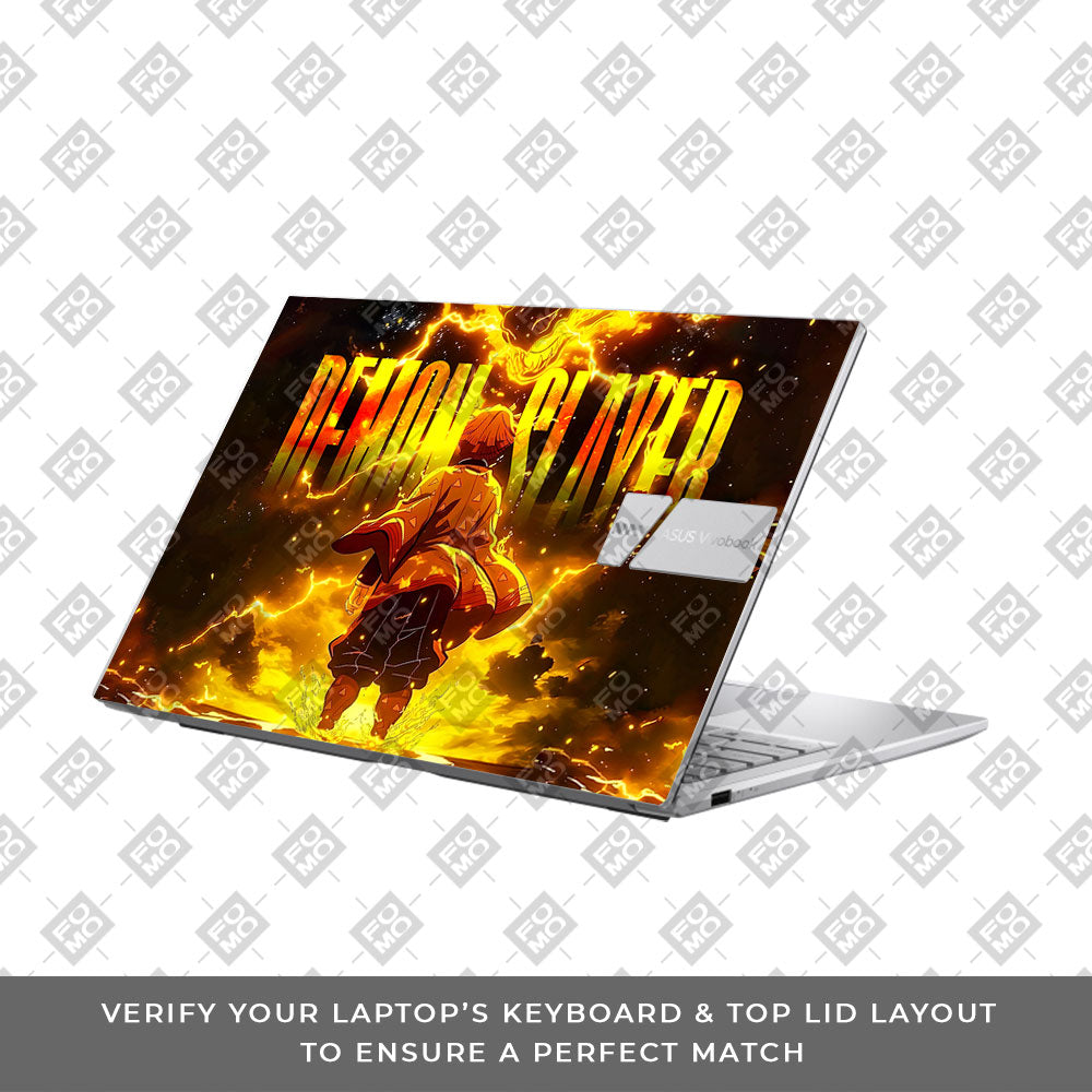 Zenitsu Lightning Strike Asus VivoBook 15 X1504VA Laptop Skin