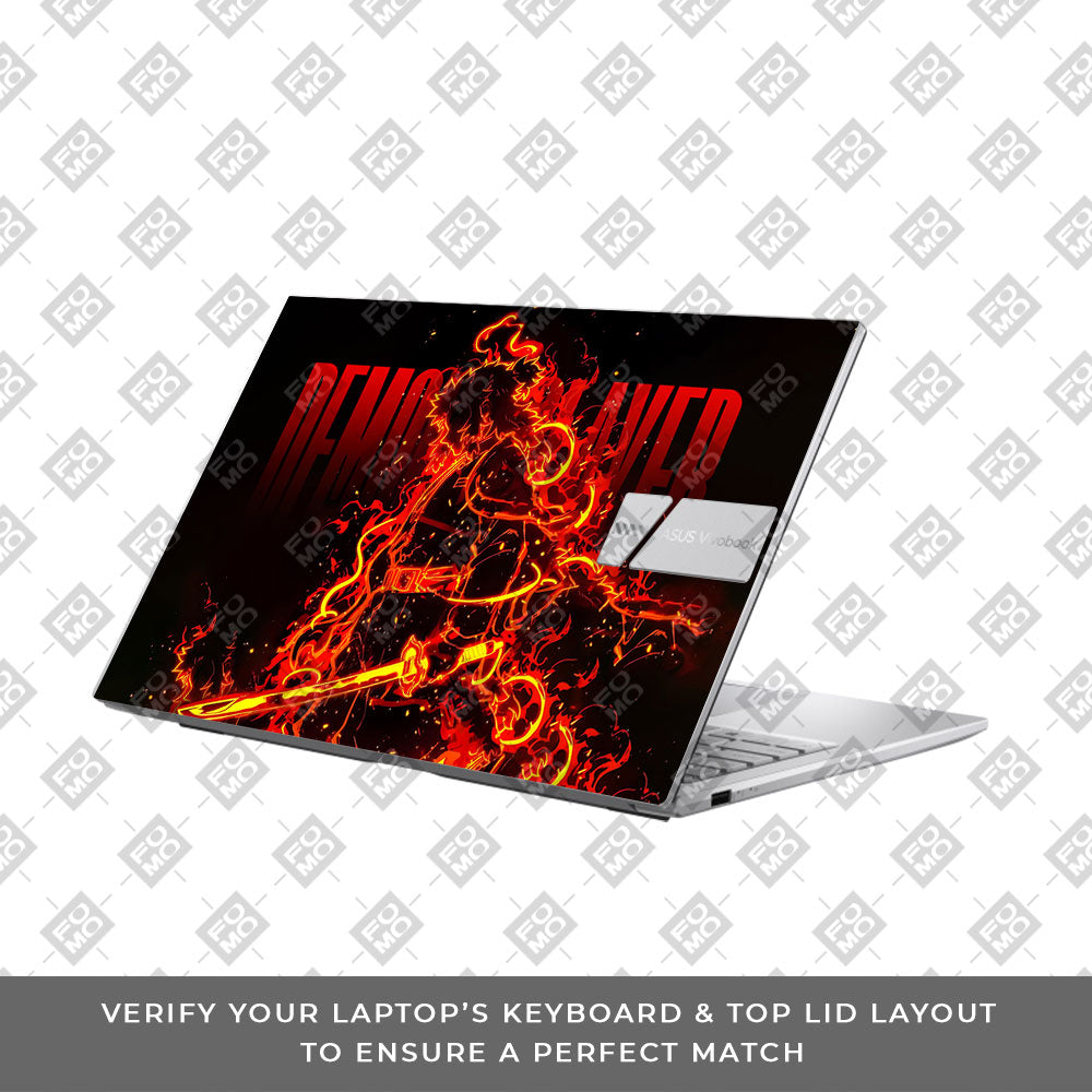 Rengoku Blazing Inferno Asus VivoBook 15 X1504VA Laptop Skin