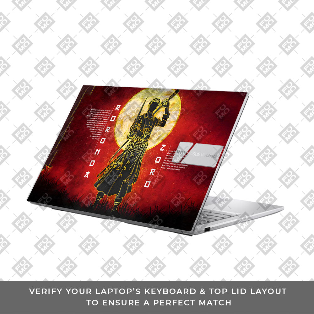Zoro Under Golden Moon Asus VivoBook 15 X1504VA Laptop Skin