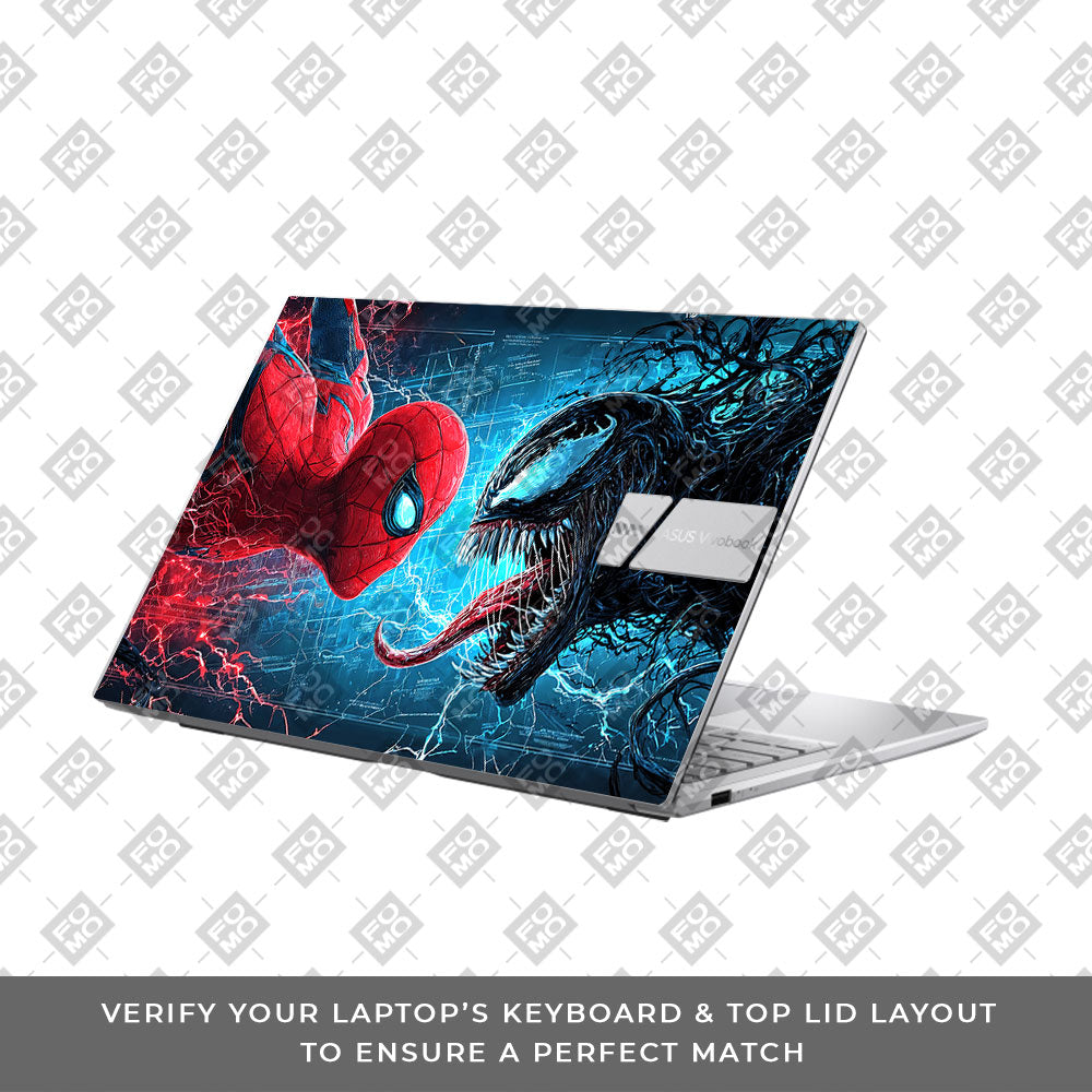 Spiderman vs Venom Showdown Asus VivoBook 15 X1504VA 3D Laptop Skin