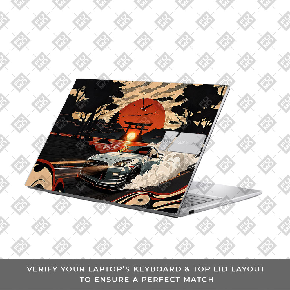 Samurai Rising Sun GTR Asus VivoBook 15 X1504VA Laptop Skin