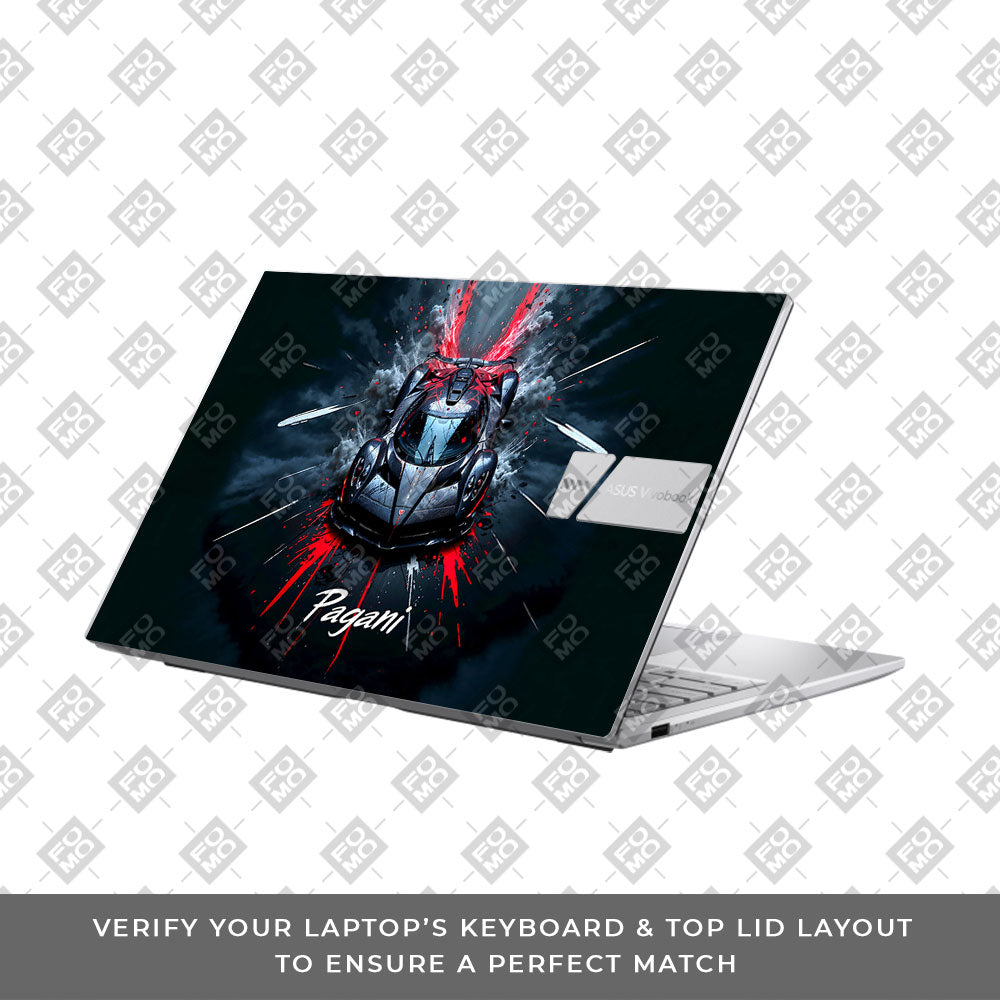 Pagani Midnight Impact Asus VivoBook 15 X1504VA Laptop Skin