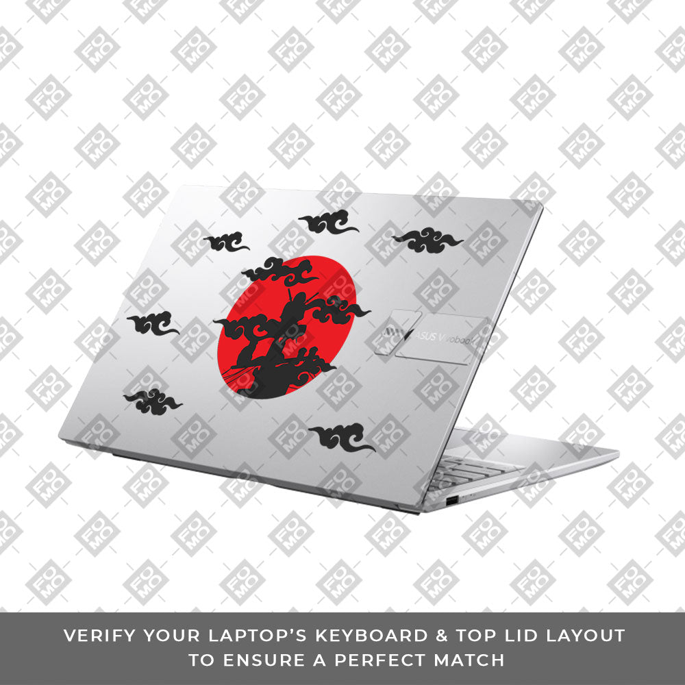 Transparent Moonlit Ninja Asus VivoBook 15 X1504VA Laptop Skin