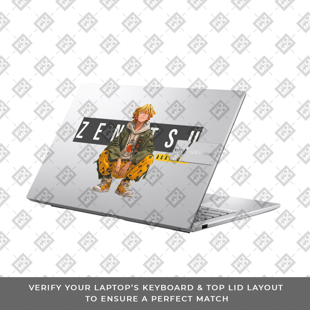 Transparent Zenitsu Agatsuma Asus VivoBook 15 X1504VA Laptop Skin