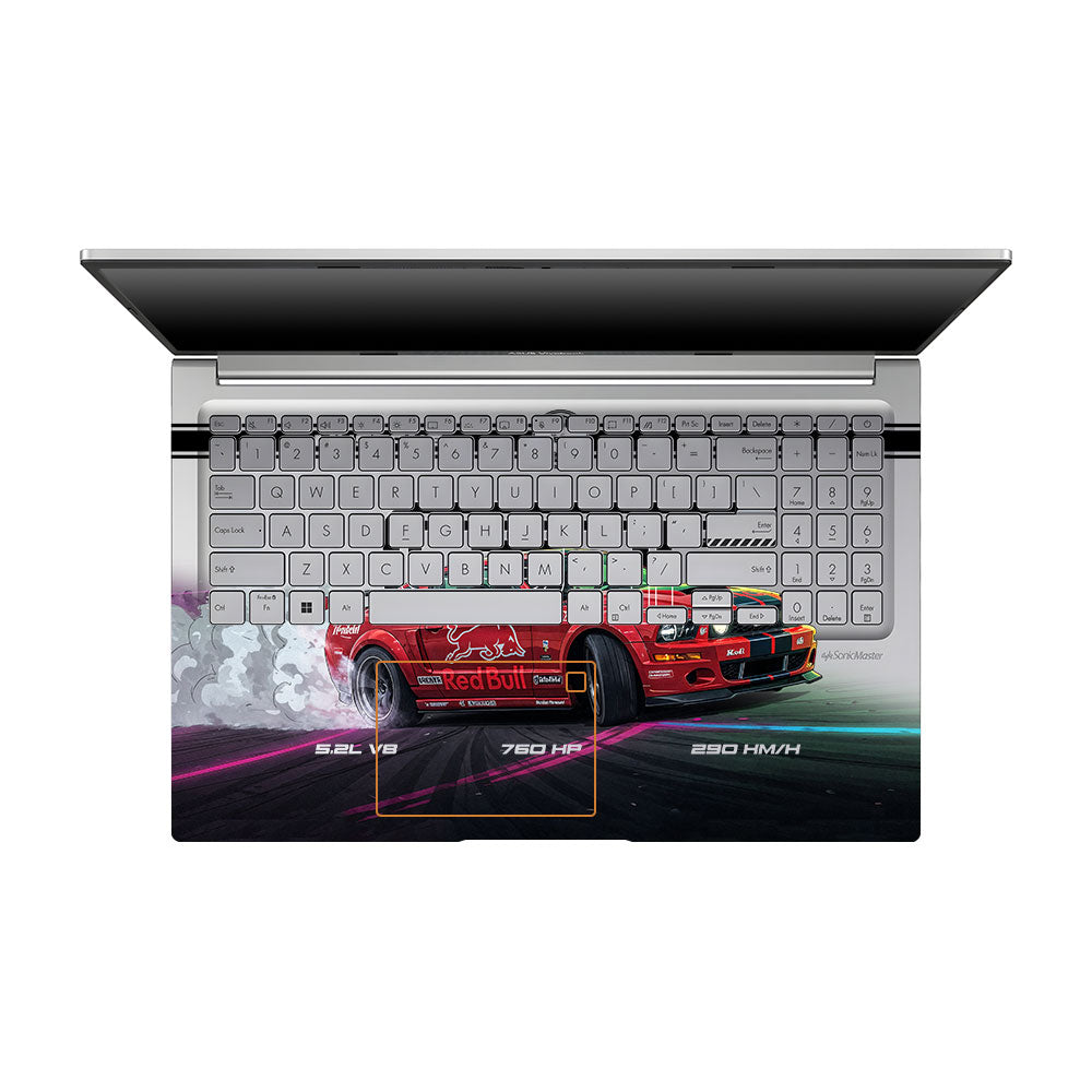 Transparent Shelby GT500 Red Bull Venom Asus VivoBook 15 X1504VA Laptop Skin