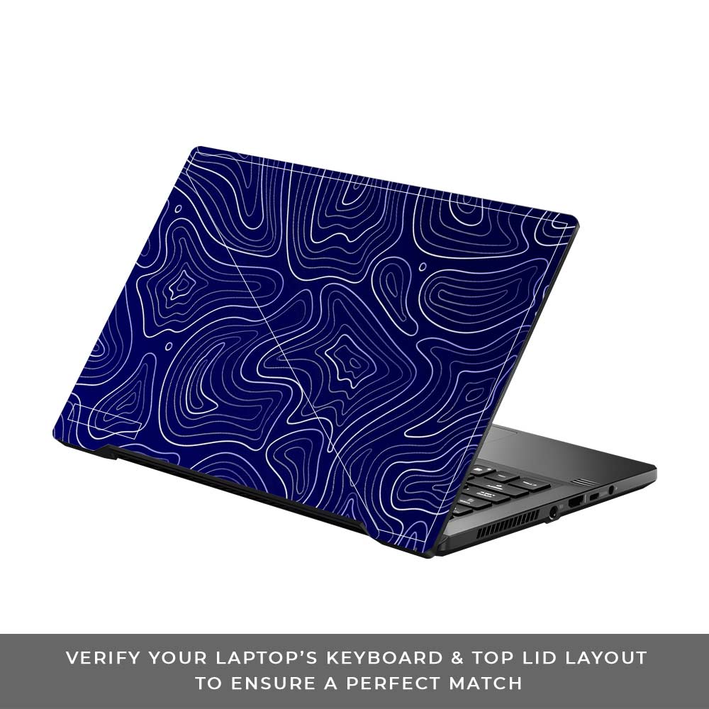 Deep Blue Contour Depths Asus ROG Zephyrus G14 GA401 Laptop Skin