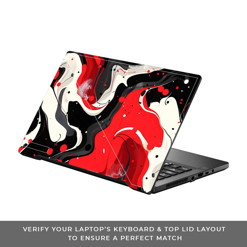 Red and White Paint Swirls Asus ROG Zephyrus G14 GA401 Laptop Skin