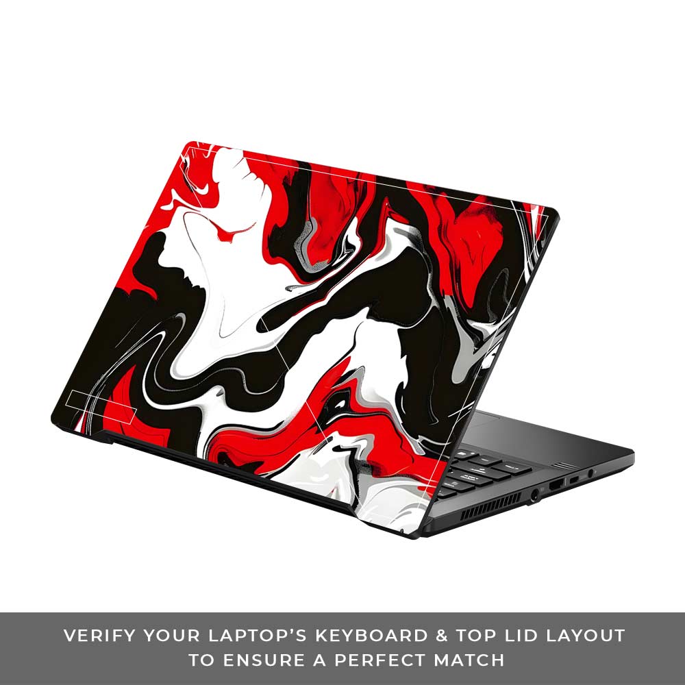 Red and White Marble Asus ROG Zephyrus G14 GA401 Laptop Skin