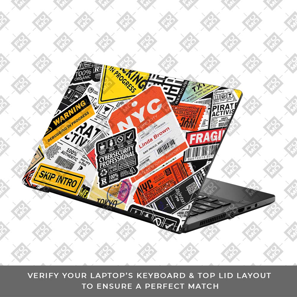 Tech Aesthetic Sticker Collage Asus ROG Zephyrus G14 GA401 Laptop Skin