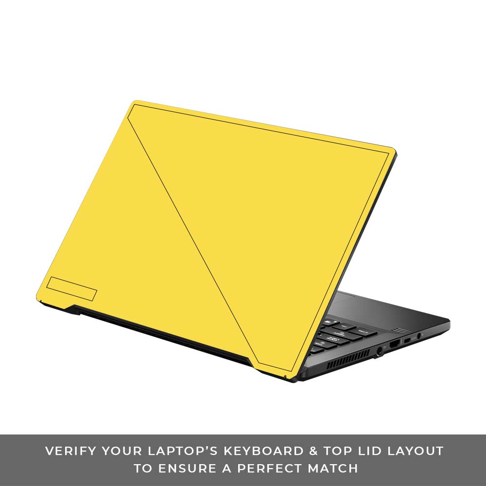Textured Yellow Asus ROG Zephyrus G14 GA401 Laptop Skin