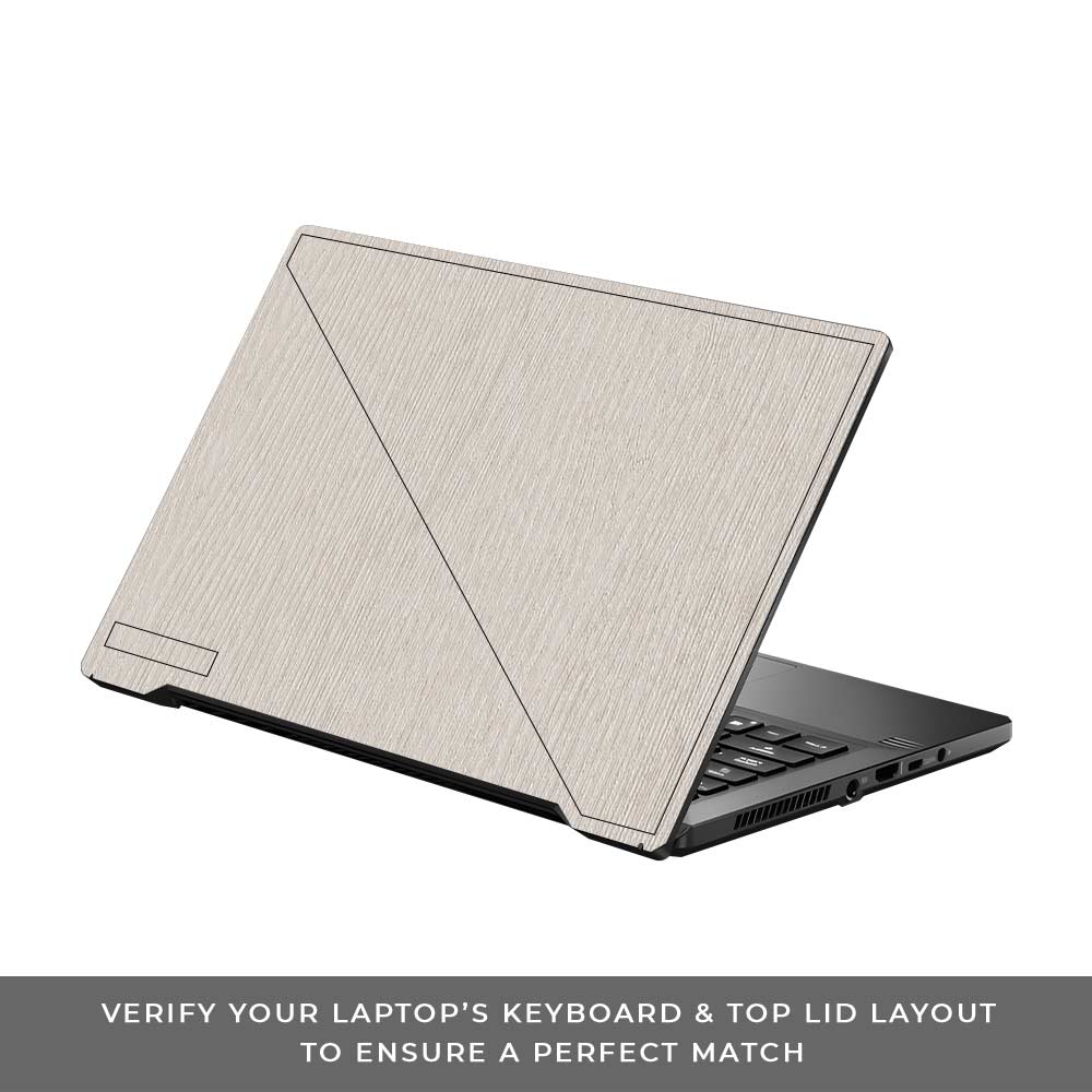 Textured White Wood Asus ROG Zephyrus G14 GA401 Laptop Skin
