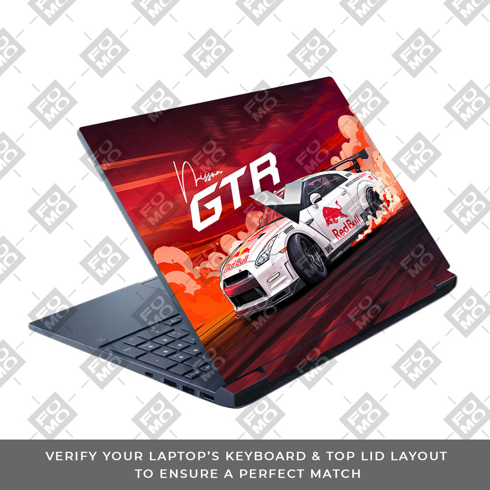 Nissan GTR Red Bull Drift Fury HP Victus Laptop Skin
