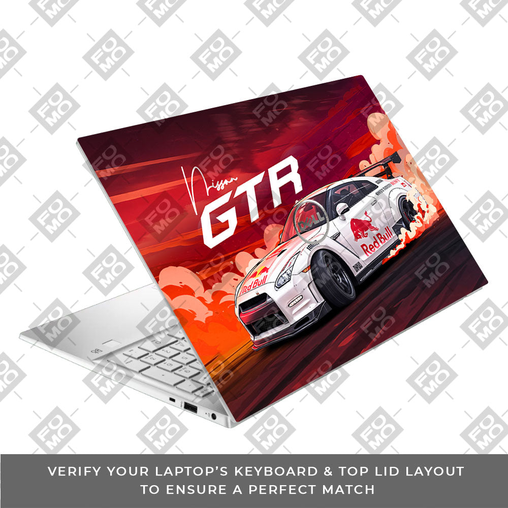 Nissan GTR Red Bull Drift Fury Dell Inspiron 3501 Laptop Skin