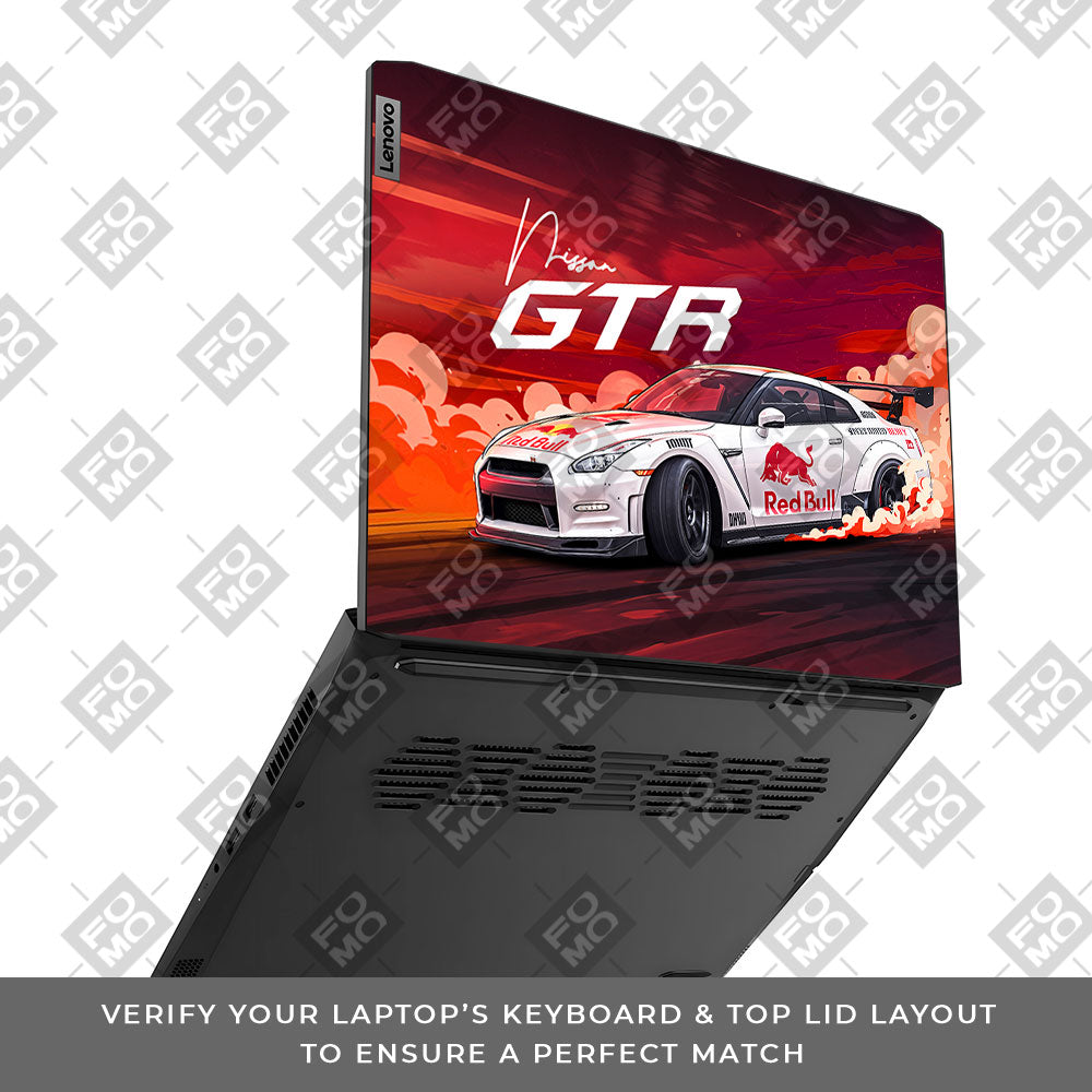 Nissan GTR Red Bull Drift Fury Lenovo IdeaPad Gaming 3 15ACH6 and 15IHU6 Laptop Skin