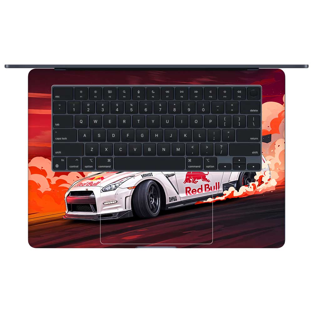 Nissan GTR Red Bull Drift Fury MacBook Air 15 M3 2024 Laptop Skin