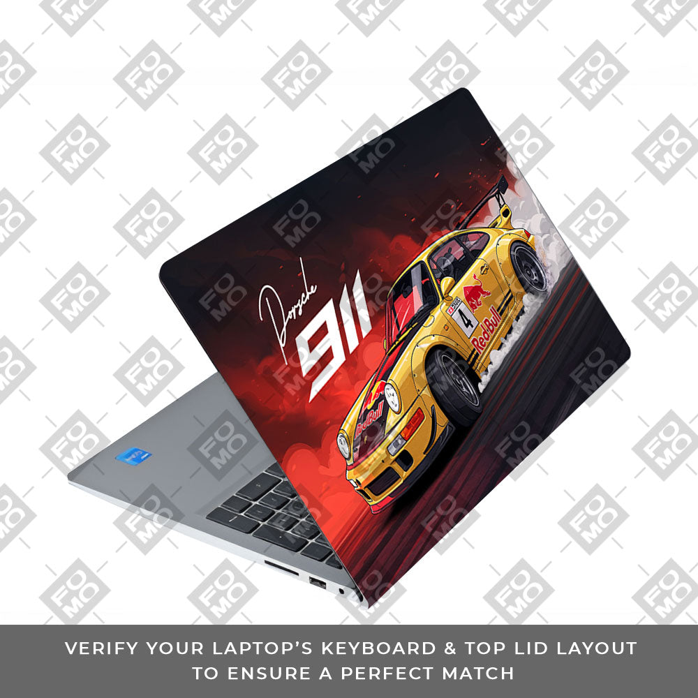 Porsche 911 Red Bull Classic Racer Dell Inspiron 3520 3D Laptop Skin