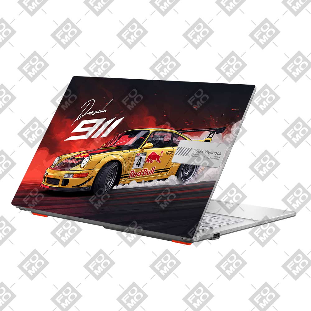 Porsche 911 Red Bull Classic Racer Asus Vivobook Go 15 E1504G 3D Laptop Skin